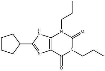 1,3-二丙基-8-环戊基黄嘌呤 结构式