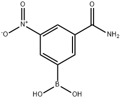 3-甲酰氨-5-硝基苯基硼酸, 102170-51-4, 结构式