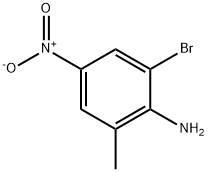 2-ブロモ-6-メチル-4-ニトロアニリン 化学構造式