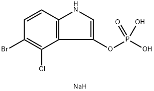 5-ブロモ-4-クロロ-3-インドリルりん酸二ナトリウム 化学構造式