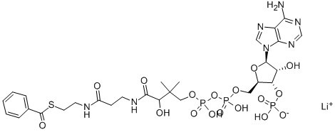 BENZOYL COENZYME A LITHIUM SALT, 102185-37-5, 结构式