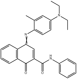 2-苯氨羰基-1,4-萘醌-4-(4-二乙氨基-2-甲苯基)亚胺,102187-19-9,结构式