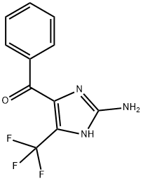 (2-AMINO-5-TRIFLUOROMETHYL-3H-IMIDAZOL-4-YL)-PHENYL-METHANONE Struktur