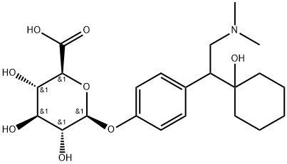 4-[2-(二甲基氨基)-1-(1-羟基环己基)乙基]苯基 BETA-D-吡喃葡糖苷酸,1021933-98-1,结构式