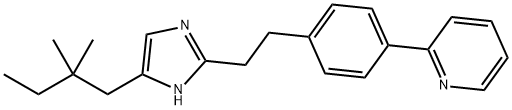 2-[4-[2-[5-(2,2-DIMETHYLBUTYL)-1H-IMIDAZOL-2-YL]ETHYL]PHENYL]PYRIDINE, 1021937-07-4, 结构式