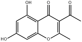 2-Methyl-3-acetyl-5,7-dihydroxy-4H-1-benzopyran-4-one Structure