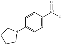 1-(4-ニトロフェニル)ピロリジン 化学構造式