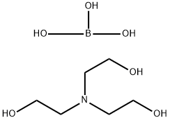 tri(2-hydroxyethyl)ammonium dihydrogen orthoborate  化学構造式
