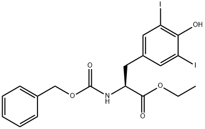 Z-TYR(3,5-I2)-OET, 102202-92-6, 结构式