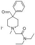 1-((Diethylcarbamoyl)methyl)-4-formyl-1-methyl-4-phenylpiperidinium io dide Structure