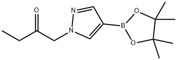 1-(4-(4,4,5,5-tetramethyl-1,3,2-dioxaborolan-2-yl)-1H-pyrazol-1-yl)butan-2-one Struktur