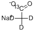 酢酸ナトリウム (1-13C, 99%; D3, 98%) 化学構造式