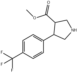 TRANS-METHYL 4-(4-(TRIFLUOROMETHYL)PHENYL)PYRROLIDINE-3-CARBOXYLATE Structure