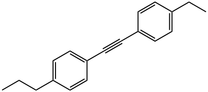 1-乙基-4-[(4-正丙烷苯基)乙炔基]苯 结构式