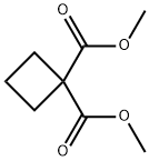 1,1-シクロブタンジカルボン酸ジメチル 化学構造式
