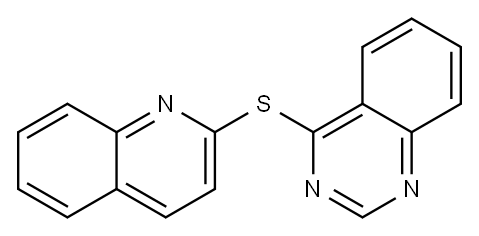 4-quinolin-2-ylsulfanylquinazoline Structure