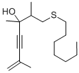 6-HEPTEN-4-YN-3-OL, 1-(HEPTYLTHIO)-2,3,6-TRIMETHYL- Structure