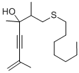 6-HEPTEN-4-YN-3-OL, 1-(HEPTYLTHIO)-2,3,6-TRIMETHYL- 化学構造式