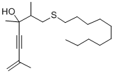 1-(Decylthio)-2,3,6-trimethyl-6-hepten-4-yn-3-ol Struktur