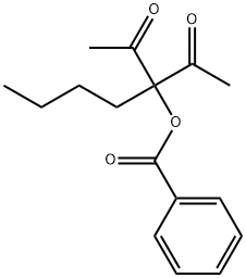 3-Butyl-3-hydroxy-2,4-pentanedione benzoate Struktur