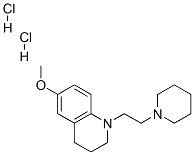 6-methoxy-1-[2-(1-piperidyl)ethyl]-3,4-dihydro-2H-quinoline dihydrochl oride Struktur