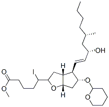 5-Iodo-5-[(3aR,4R,5R,6aS)-5-(tetrahydro-2H-pyran-2-yloxy)-4-[(1E,3S,5S)-3-hydroxy-5-methyl-1-nonenyl]hexahydro-2H-cyclopenta[b]furan-2-yl]valeric acid methyl ester|