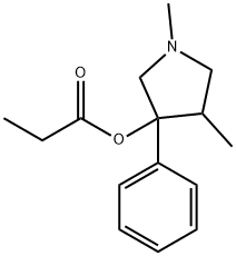 1,4-Dimethyl-3-phenyl-3-pyrrolidinol propionate 化学構造式