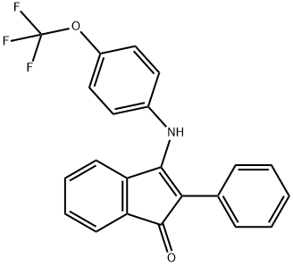 2-phenyl-3-[4-(trifluoromethoxy)anilino]-1H-inden-1-one Structure