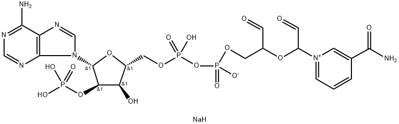 BETA-烟酰胺腺嘌呤二核苷酸磷酸酯高碘酸盐氧化钠盐, 102281-43-6, 结构式