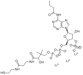 ブチリルコエンザイムA リチウム塩 水和物 化学構造式