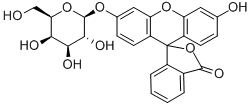 フルオレセインモノ-β-D-ガラクトピラノシド 化学構造式