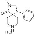3-メチル-1-フェニル-1,3,8-トリアザスピロ[4.5]デカン-4-オン・塩酸塩 化学構造式