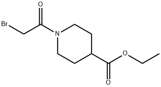 Ethyl 1-(2-broMoacetyl)piperidine-4-carboxylate Struktur