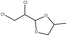 2-(1,2-ジクロロエチル)-4-メチル-1,3-ジオキソラン 化学構造式