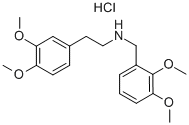N-[(2,3-dimethoxyphenyl)methyl]-3,4-dimethoxy-benzeneethanamine hydrochloride Struktur