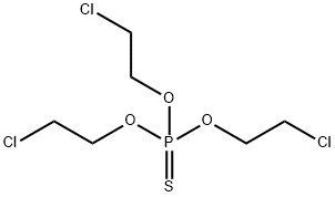 チオりん酸O,O,O-トリス(2-クロロエチル) 化学構造式