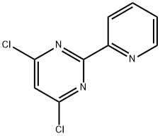 4,6-ジクロロ-2-(2-ピリジニル)ピリミジン 化学構造式