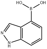 1H-インダゾール-4-ボロン酸 化学構造式