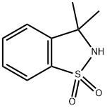 2,3-ジヒドロ-3,3-ジメチル-1,2-ベンゾイソチアゾール1,1-ジオキシド 化学構造式