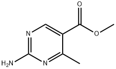 2-アミノ-4-メチル-5-ピリミジンカルボン酸メチル 化学構造式