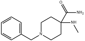 1-benzyl-4-(methylamino)piperidine-4-carboxamide Struktur