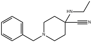 1-苄基-4-(乙基氨基)哌啶-4-甲腈 结构式