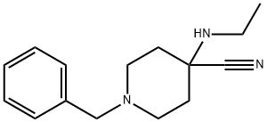 1-benzyl-4-(ethylamino)piperidine-4-carbonitrile Structure