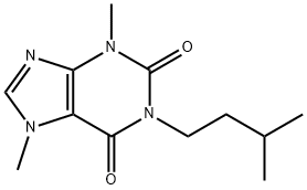 3,7-Dihydro-3,7-dimethyl-1-isopentyl-1H-purine-2,6-dione 结构式