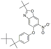 2-TERT-BUTYL-6-NITRO-5-(PARA-(1,1,3,3-TETRAMETHYLBUTYL)PHENOXY)BENZOXAZOLE Structure