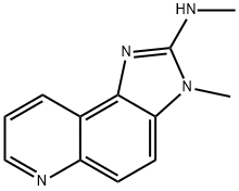 N,3-ジメチル-3H-イミダゾ[4,5-f]キノリン-2-アミン 化学構造式