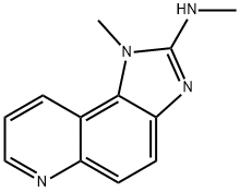 1-メチル-2-メチルアミノイミダゾ[4,5-F]キノリン 化学構造式