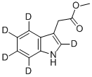 インドール‐2,4,5,6,7‐D5‐3‐酢酸メチル 化学構造式