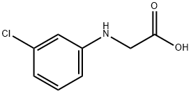 2-[(3-氯苯基)氨基]乙酸,10242-05-4,结构式