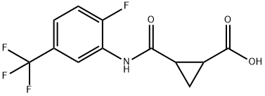 2-{[2-fluoro-5-(trifluoromethyl)anilino]carbonyl}cyclopropanecarboxylic acid 结构式